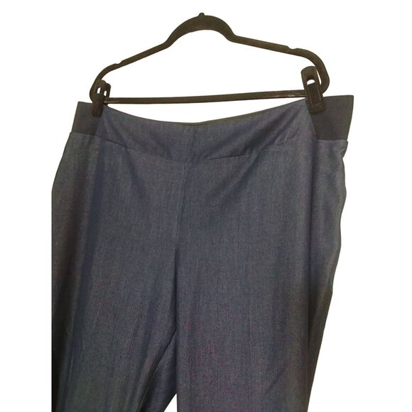 Investments II Womens Stretch Pants With Elastic Sides Size 18W Casual Navy - Picture 3 of 7